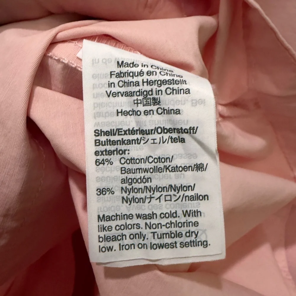 J. Crew Pink Lightweight Jacket Raincoat Hood Size XS